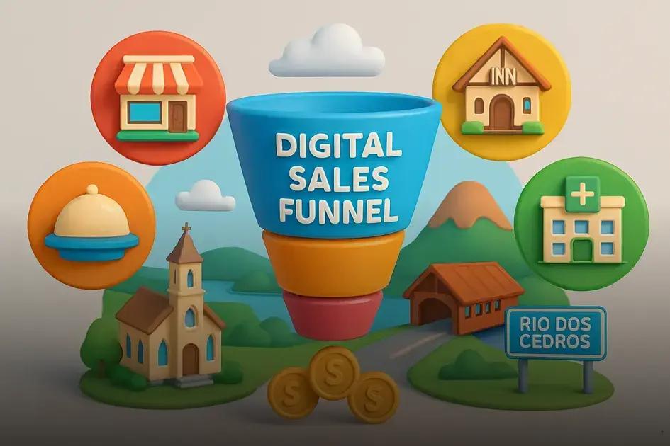 Funil de vendas digital para empresas em Rio dos Cedros: transforme clientes em vendas reais